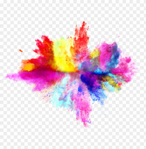 Color Powder Explosion Isolated Character With Clear Background PNG