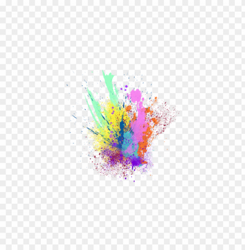 color powder explosion Isolated Design Element in Clear Transparent PNG