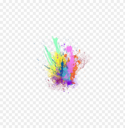 Color Powder Explosion Isolated Design Element In Clear Transparent PNG