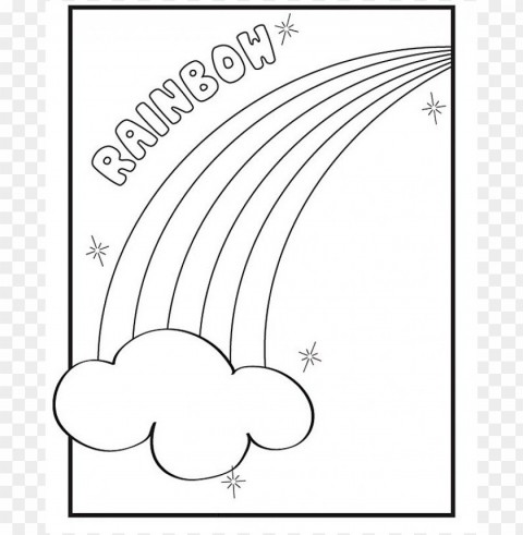 color rainbow coloring pages Transparent Background PNG Object Isolation