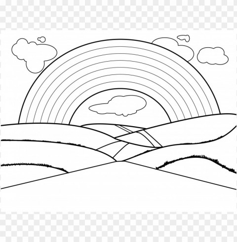 color rainbow coloring pages Transparent graphics PNG