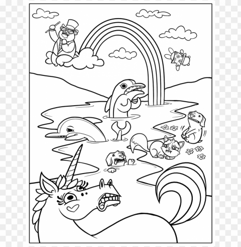 color rainbow coloring pages Transparent PNG Object Isolation