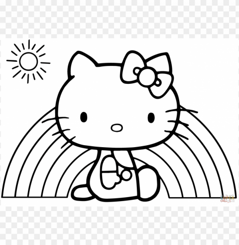 color rainbow coloring pages Transparent PNG photos for projects