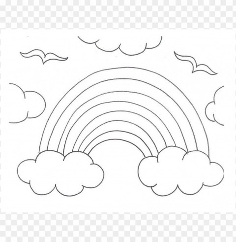 color rainbow coloring pages Transparent PNG Isolated Illustration