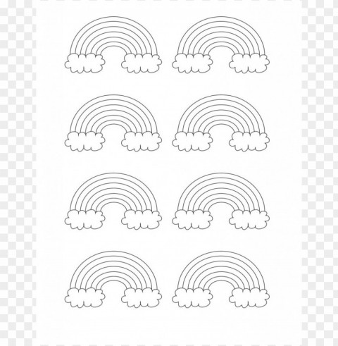 color rainbow coloring pages Transparent PNG Isolated Illustrative Element