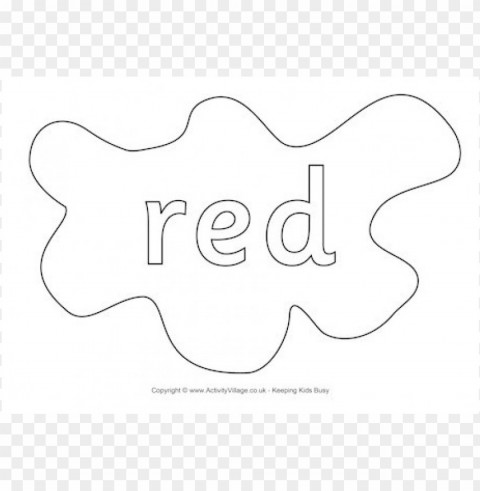 color red coloring sheet Clear Background PNG Isolated Element Detail