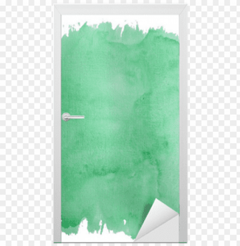color strokes watercolor painting art door sticker - artificial turf PNG image with no background