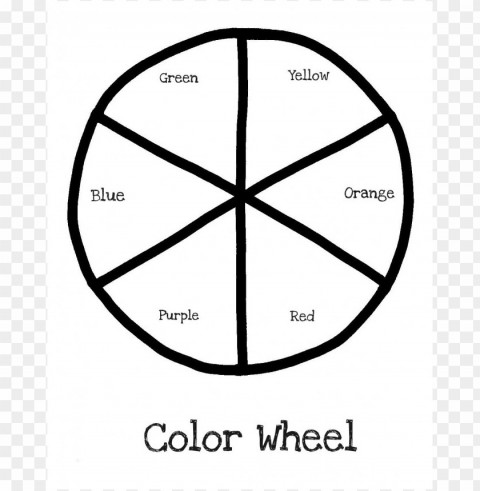 color wheel coloring page Clear Background PNG Isolated Design