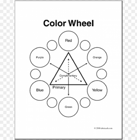 color wheel coloring page Clear Background PNG Isolated Graphic
