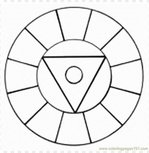 color wheel coloring page Clear PNG graphics