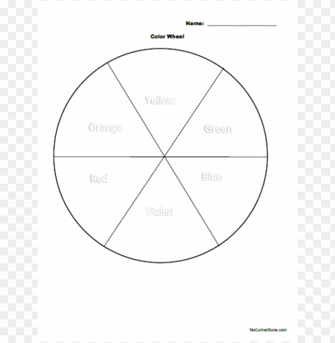 color wheel coloring page Clear PNG image