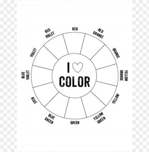 color wheel coloring page ClearCut PNG Isolated Graphic