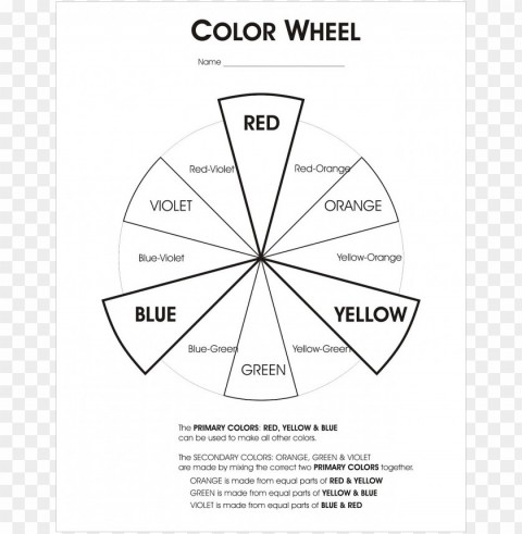 color wheel coloring page Free PNG download no background