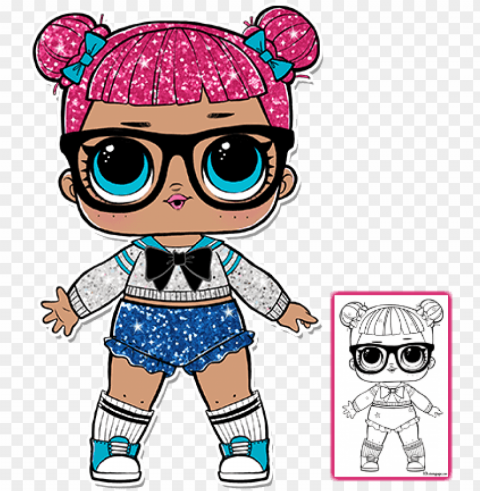 Color Your Favorite Lol Surprise Doll - Lol Surprise Teachers Pet Glitter Transparent PNG Pictures For Editing