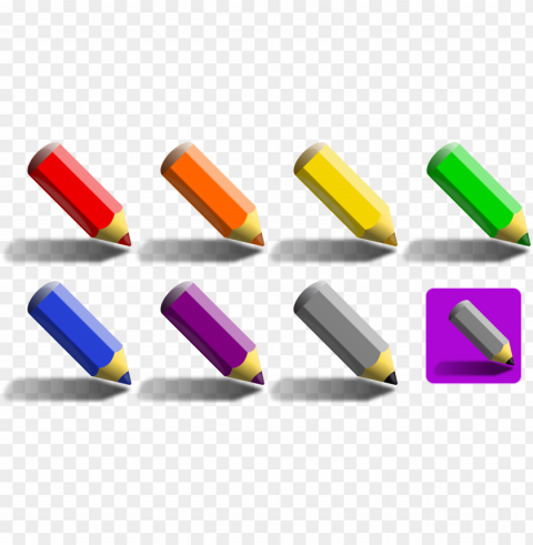 colored drawing crayon free commercial for use - color pencil PNG transparent photos for presentations