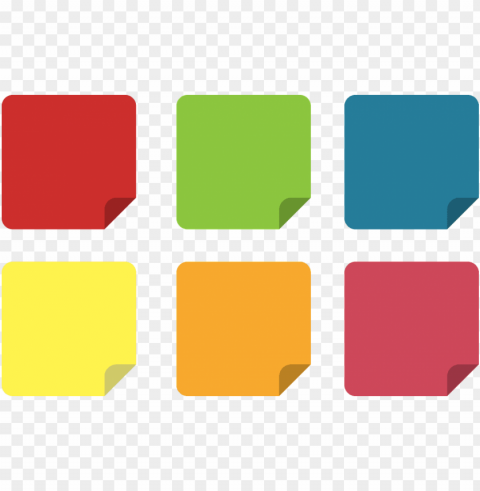 colored sticky note PNG images alpha transparency