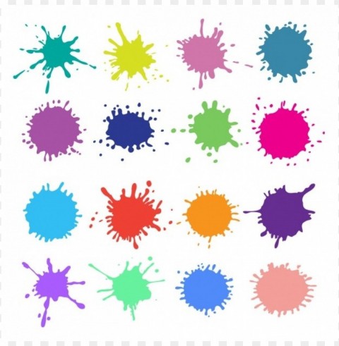 colored water splash clipart Transparent background PNG images complete pack
