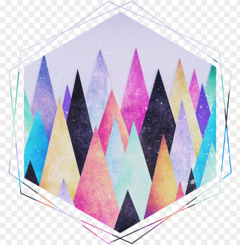 colorful abstract geometric triangle peak wood's - artscase slimfit designers triangle peak woods by phili PNG photo without watermark