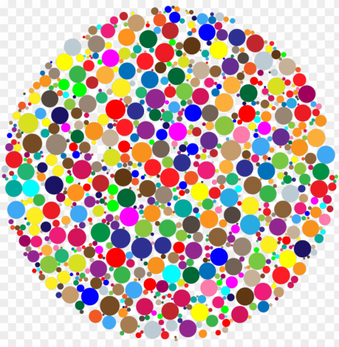 colorful circle fractal - colorful circles PNG for educational projects