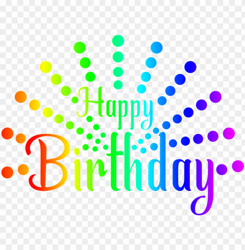 colorful clipart happy birthday - transparent background happy birthday text High-resolution PNG