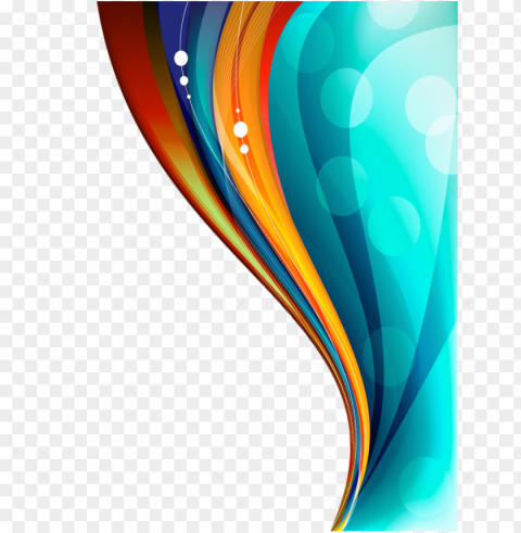 Colorful Curved Lines Creativity Border PNG Files With Clear Backdrop Collection