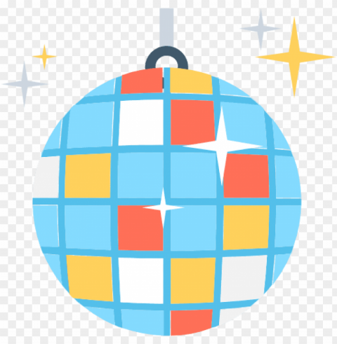 colorful disco ball PNG high quality
