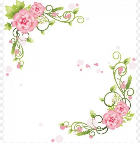 colorful floral corner borders PNG images with alpha transparency wide collection PNG transparent with Clear Background ID a9872465