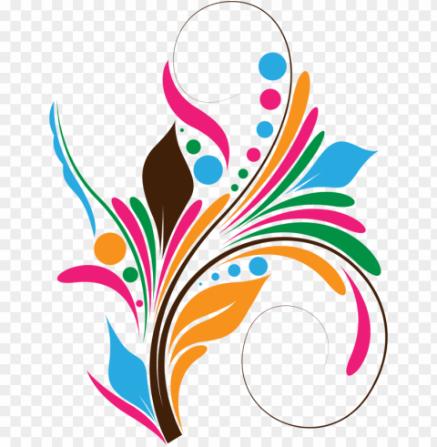 Colorful Floral Design Transparent PNG Illustrations