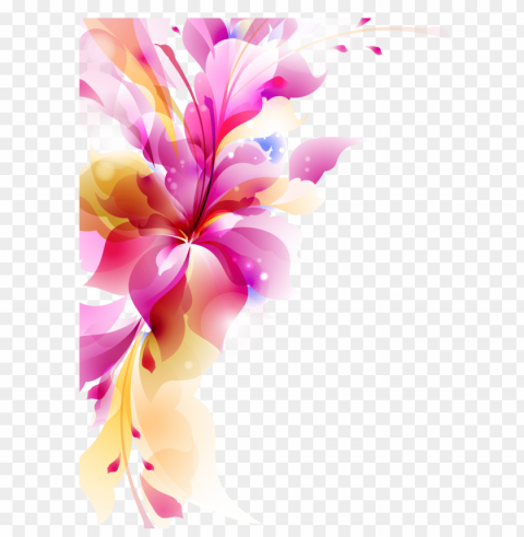 colorful floral design Transparent PNG images complete library