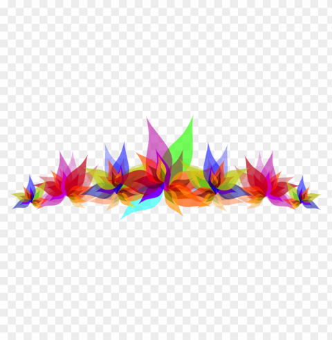 colorful floral design Transparent PNG images for printing