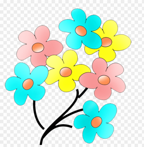 colorful floral design Isolated Object in HighQuality Transparent PNG