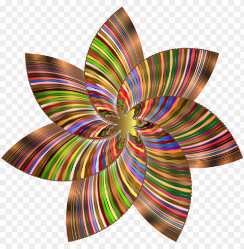 colorful floral design Isolated Object on HighQuality Transparent PNG