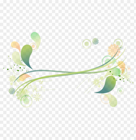 colorful floral design Isolated Object on Transparent PNG
