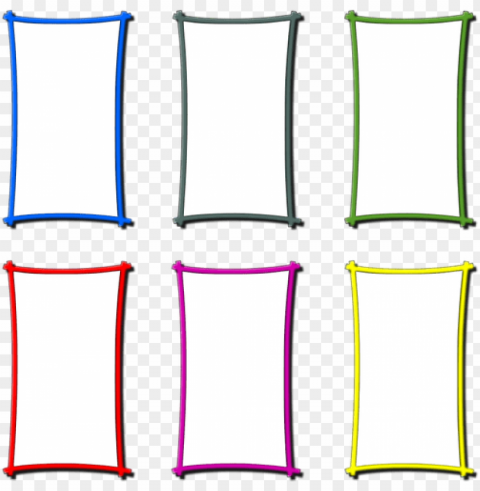 colorful frames and borders Transparent background PNG photos