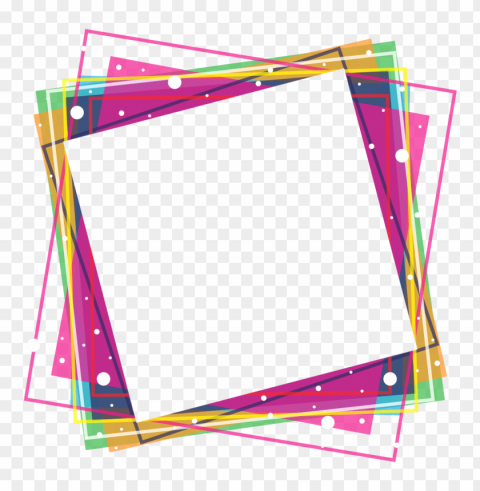 colorful frames and borders Transparent background PNG stockpile assortment