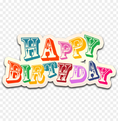 colorful happy birthday transparent image - happy birthday images transparent PNG files with no backdrop wide compilation