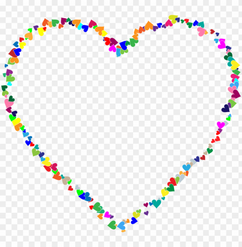 colorful hearts big image - glitter gif rainbow heart Isolated Object with Transparent Background in PNG