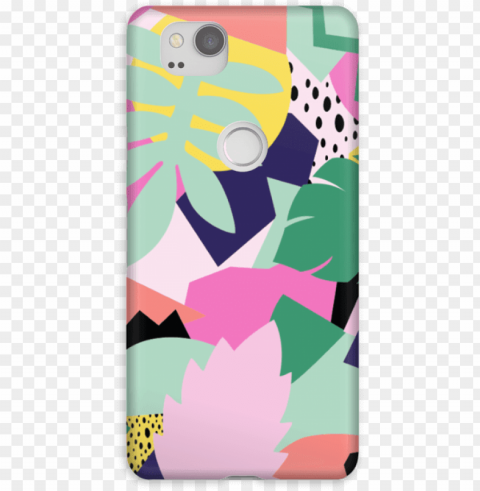colorful jungle case pixel - mobile phone case PNG with alpha channel