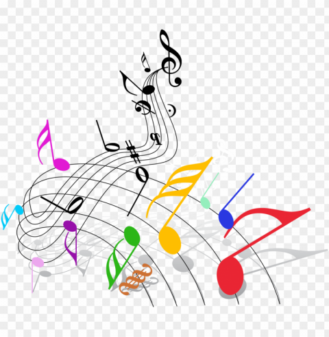 Colorful Music PNG Graphics With Clear Alpha Channel Selection