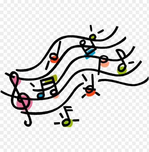 colorful musical notes Transparent PNG images for graphic design