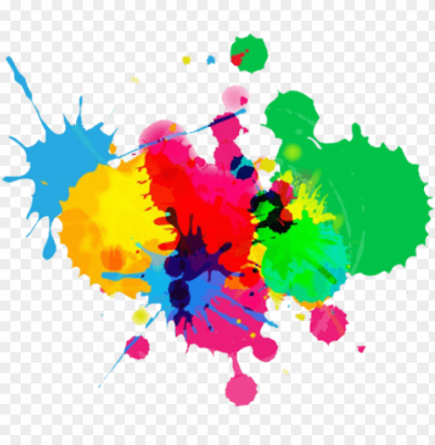 colorful paint splatter PNG Image Isolated with Transparency