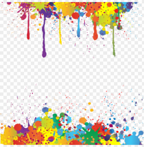 colorful paint splatter PNG Image Isolated with Transparent Detail