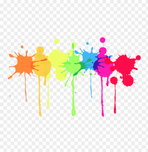 colorful paint splatter PNG Image with Isolated Graphic