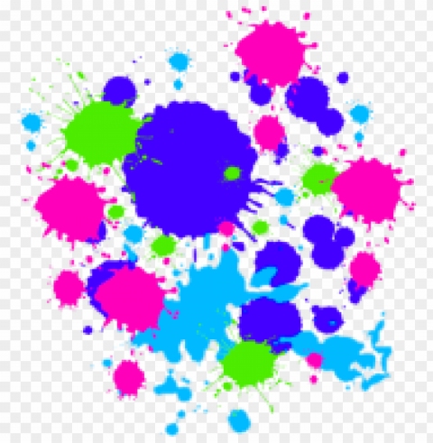 colorful paint splatter PNG Image with Isolated Subject