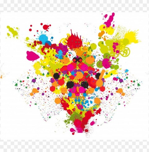 colorful paint splatters ClearCut Background PNG Isolation