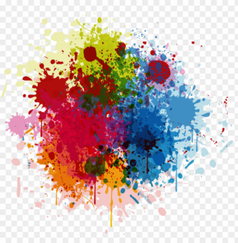 colorful paint splatters Free download PNG images with alpha channel