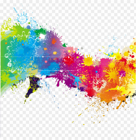 colorful paint splatters Free download PNG with alpha channel