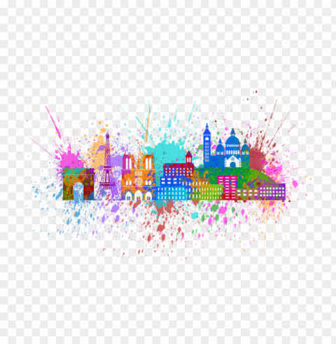 colorful paint splatters Free download PNG with alpha channel extensive images