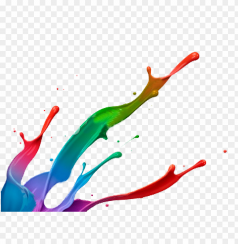 colorful paint splatters Free PNG download no background
