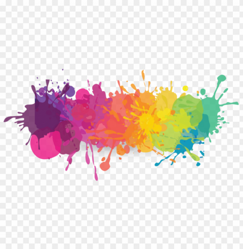 colorful paint splatters Free PNG images with alpha channel